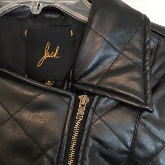 Faux black leather jacket - Picture 6 of 8